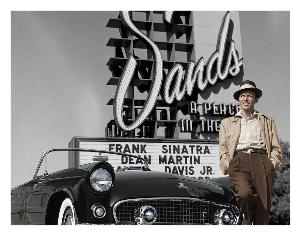 Frank Sinatra Standing Next to Tbird